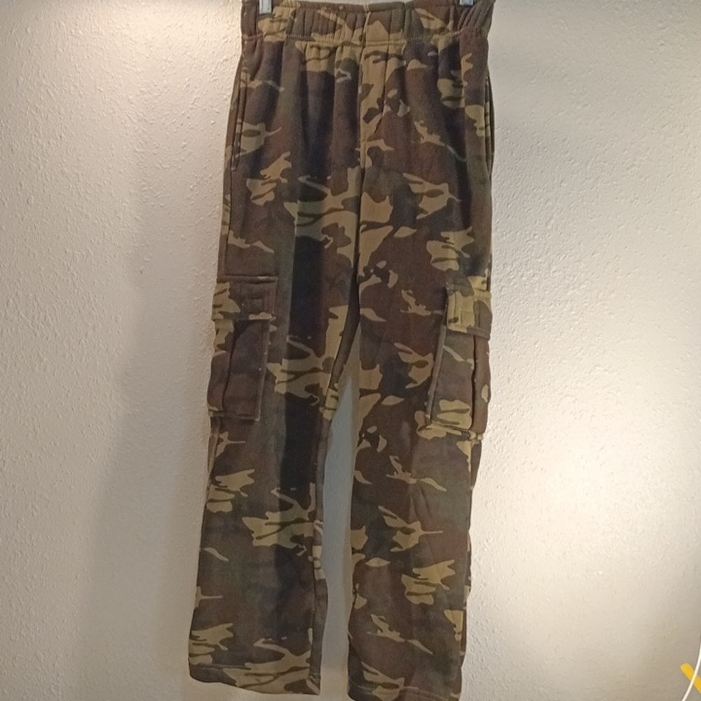 Camouflage Sweatpants Cargo Pants- Youth 12/14